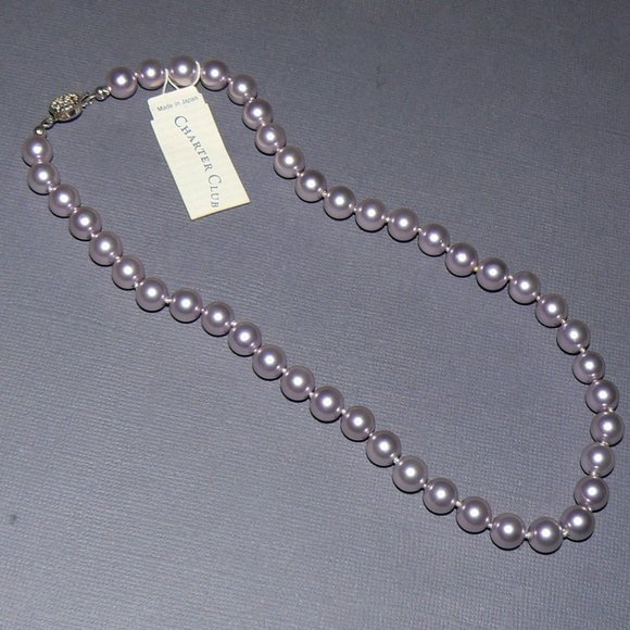 CHARTER CLUB Lavender Pearl Necklace - Picture 3 of 3